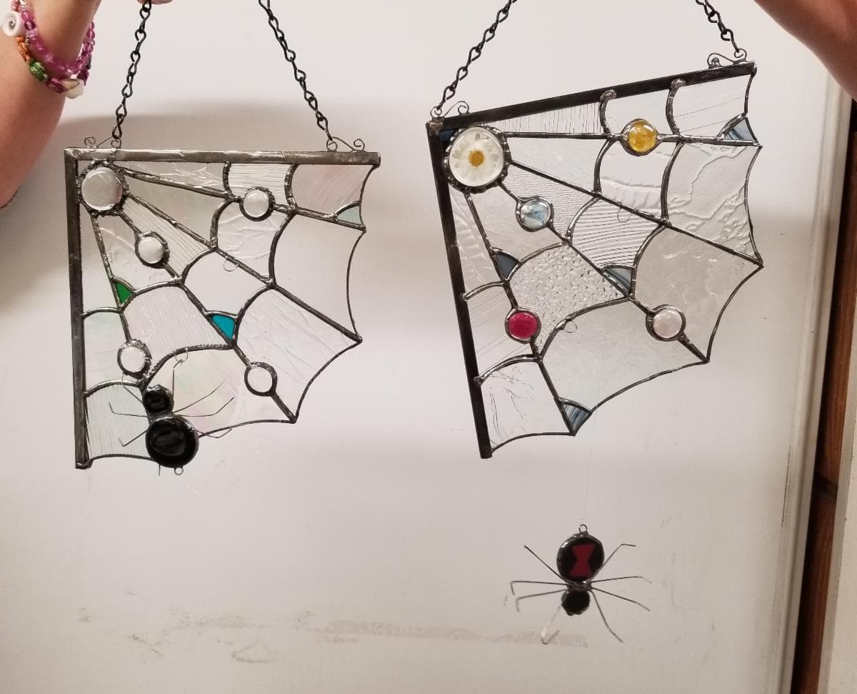 SpiderWebs stained glass