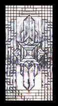 Beveled stained glass cabinet door