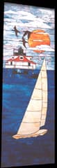 Sailboat themed stained glass