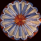 Starburst stained glass design