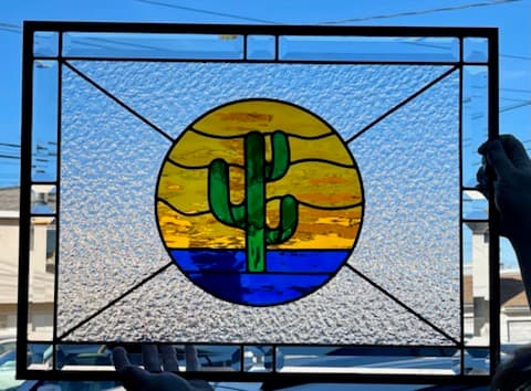 Custom stained glass piece