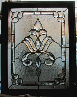 Beveled stained glass window