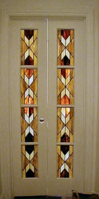 Stained glass entry doors