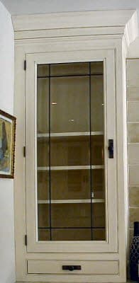 Kitchen studio stained glass installation