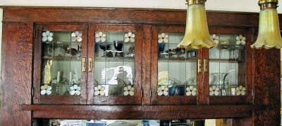 Large stained glass cabinet doors