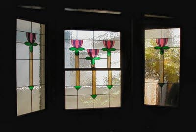 Large dining room stained glass windows