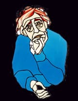 Stained glass portrait panel