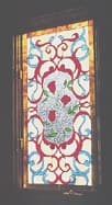 Roses stained glass panel