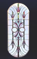 Victorian-style stained glass panel